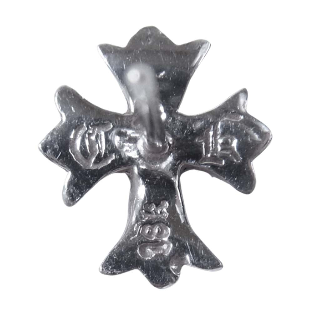 CHROME HEARTS クロムハーツ（原本有） 18KWG CHクロス スタッド ホワイトゴールド ルビー ピアス 白金系【中古】