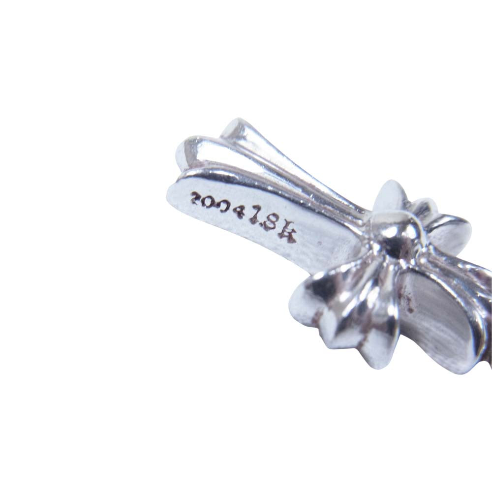 CHROME HEARTS クロムハーツ（原本有） 18KWG CHRM BBY FAT P/RUBY ベイビーファット チャーム パヴェ ルビー ネックレストップ 白金系【中古】
