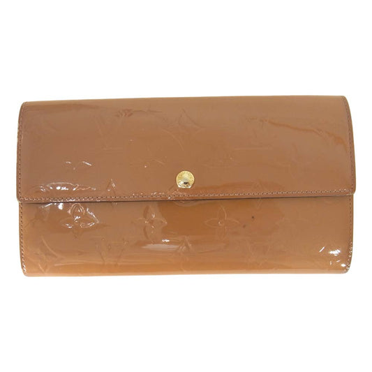 LOUIS VUITTON ルイ・ヴィトン M91767 ポルトフォイユ サラ ローズ ヴェルール 二つ折り 長財布 ブラウン系【中古】
