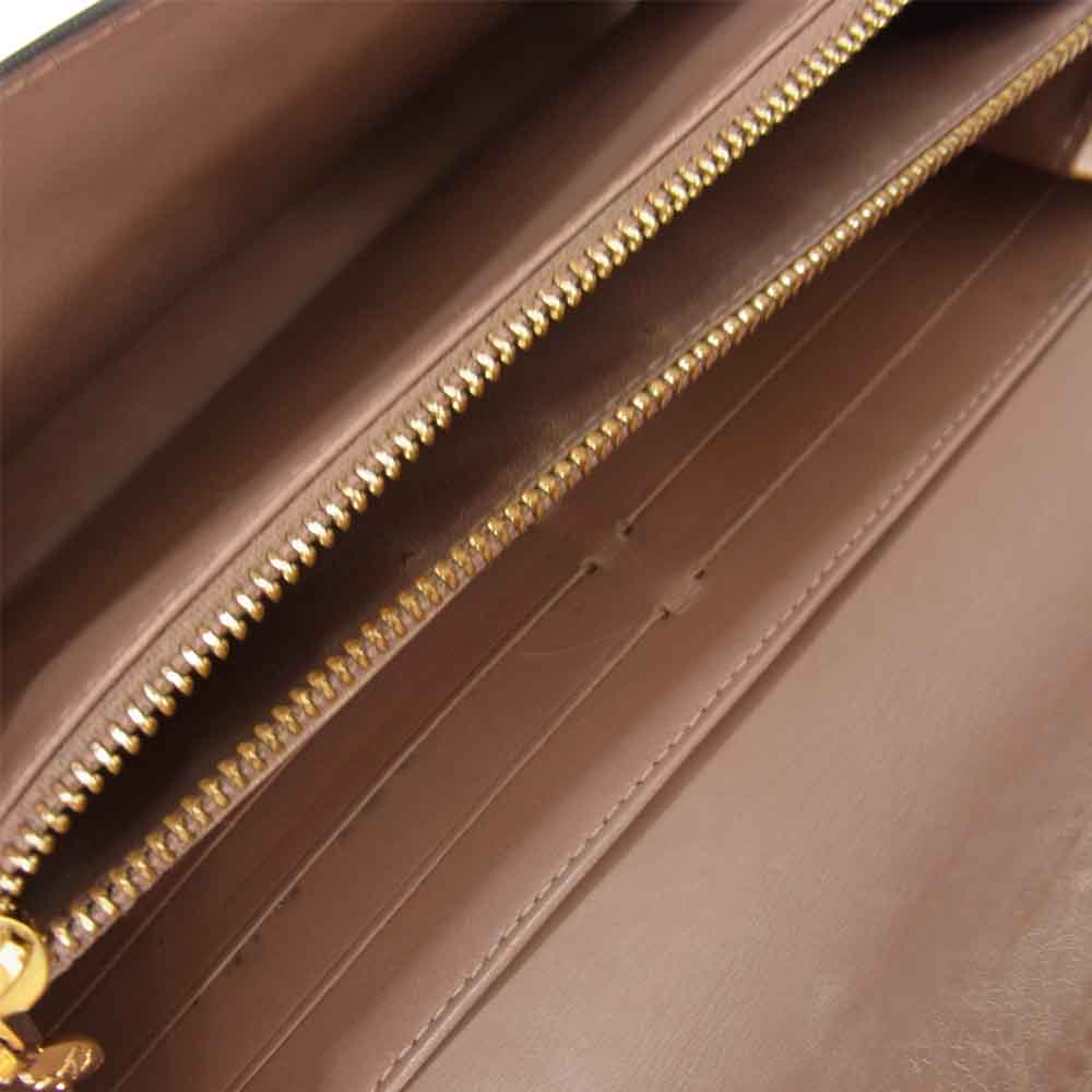 LOUIS VUITTON ルイ・ヴィトン M91767 ポルトフォイユ サラ ローズ ヴェルール 二つ折り 長財布 ブラウン系【中古】