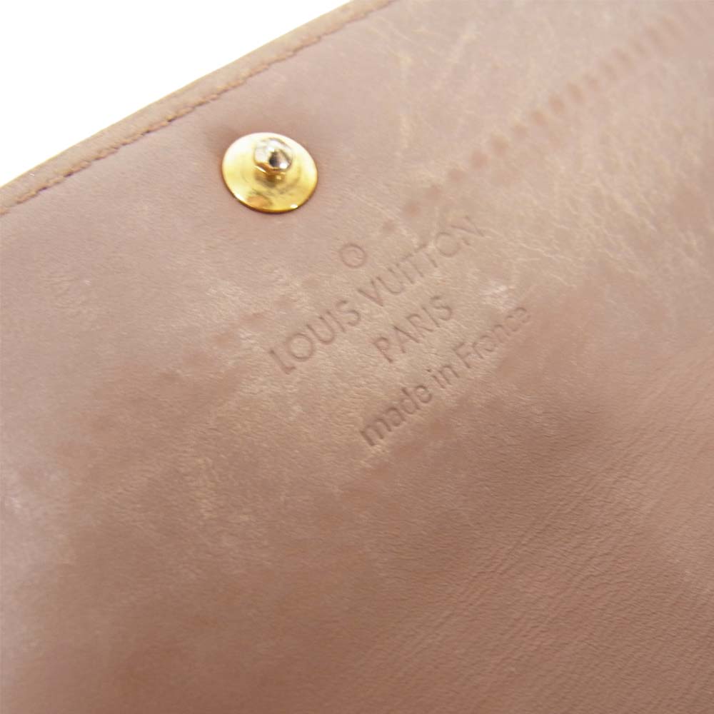 LOUIS VUITTON ルイ・ヴィトン M91767 ポルトフォイユ サラ ローズ ヴェルール 二つ折り 長財布 ブラウン系【中古】