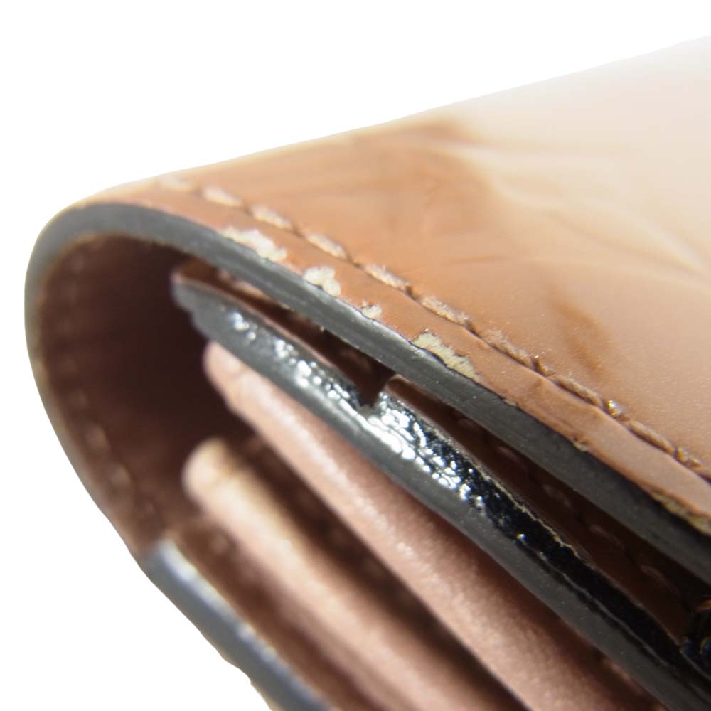 LOUIS VUITTON ルイ・ヴィトン M91767 ポルトフォイユ サラ ローズ ヴェルール 二つ折り 長財布 ブラウン系【中古】