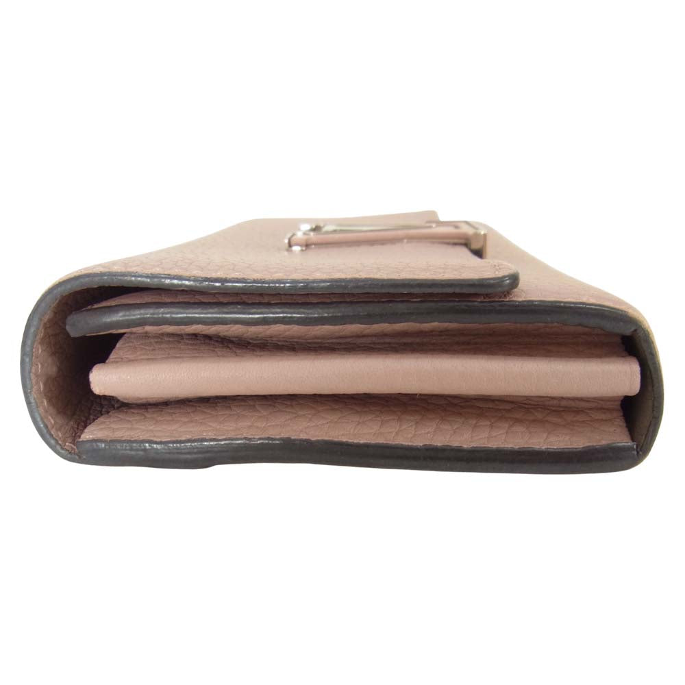 LOUIS VUITTON ルイ・ヴィトン M61250 ポルトフォイユ カプシーヌ ガレ 長財布 ピンク系【中古】