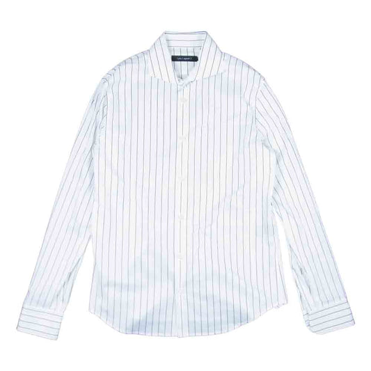 1piu1uguale3 ウノピュウノウグァーレトレ MRS126 HORIZONTAL SHIRT ホリゾンタル シャツ ストライプ ホワイト系 VI【美品】【中古】