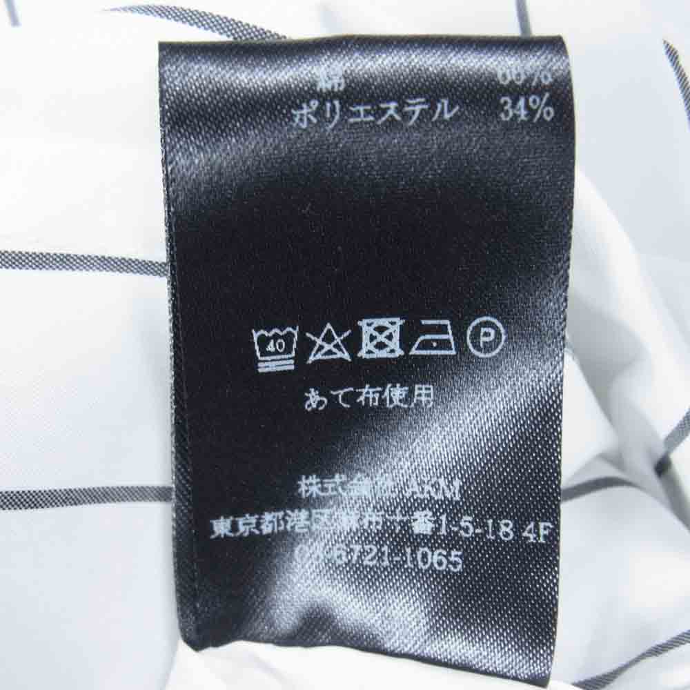 1piu1uguale3 ウノピュウノウグァーレトレ MRS126 HORIZONTAL SHIRT ホリゾンタル シャツ ストライプ ホワイト系 VI【美品】【中古】