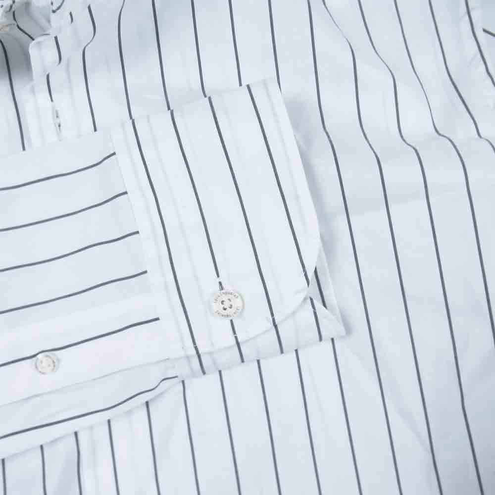 1piu1uguale3 ウノピュウノウグァーレトレ MRS126 HORIZONTAL SHIRT ホリゾンタル シャツ ストライプ ホワイト系 VI【美品】【中古】