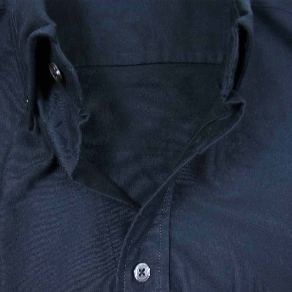 1piu1uguale3 ウノピュウノウグァーレトレ ルシアンペラフィネ LUCIEN PELLAT FINET MONOGRAM B.D SHIRTS ボタンダウン スカル 刺繍 長袖 シャツ ブラック系 M【美品】【中古】