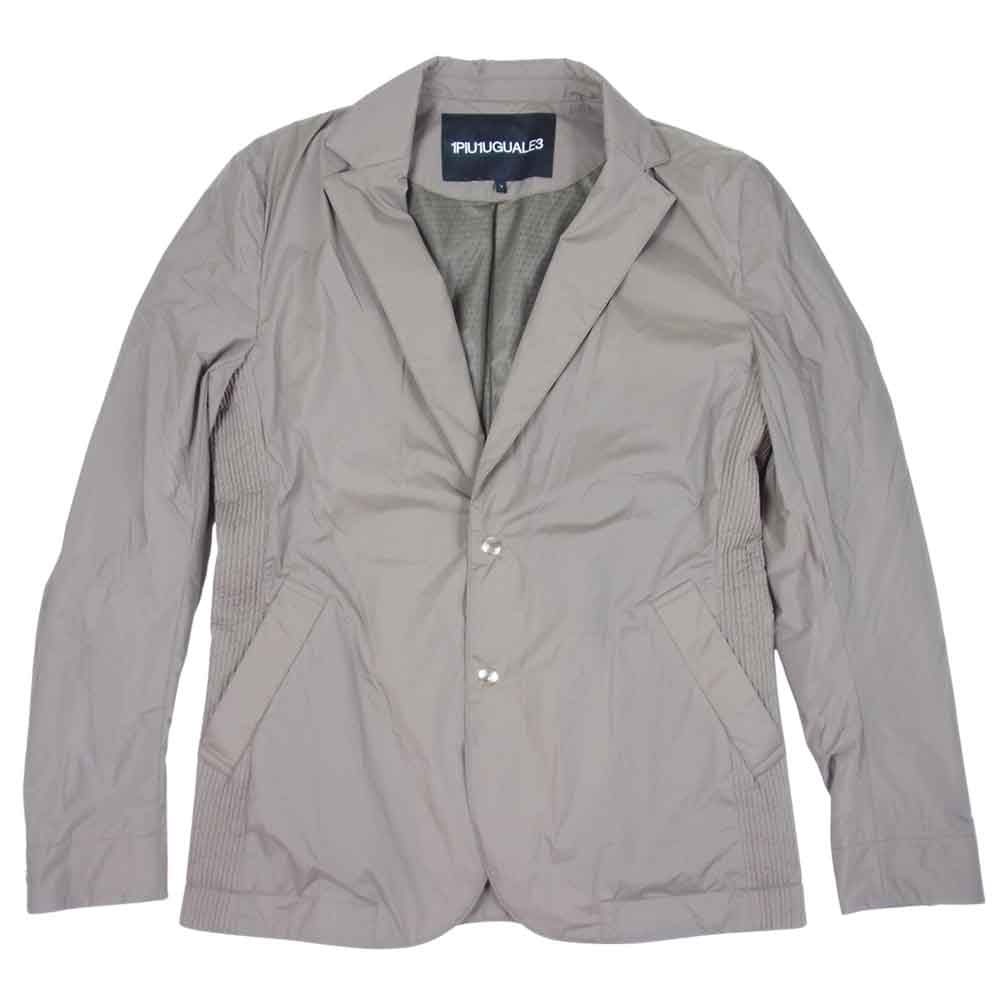 1piu1uguale3 ウノピュウノウグァーレトレ MRB444 RIB 2B JACKET エアロモノストレッチ ナイロン ジャケット グレージュ系 V【美品】【中古】