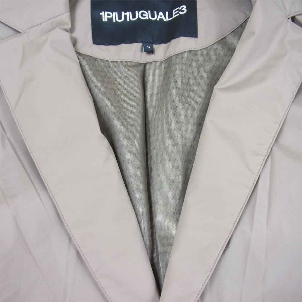 1piu1uguale3 ウノピュウノウグァーレトレ MRB444 RIB 2B JACKET エアロモノストレッチ ナイロン ジャケット グレージュ系 V【美品】【中古】