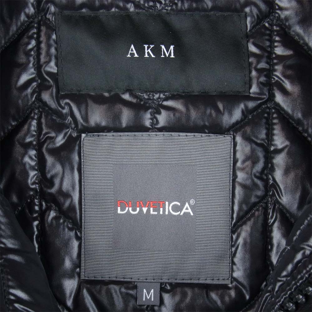 AKM エイケイエム DUVETICA デュベティカ ACARNANADUE パイピング M-65 ナイロン ダウン ジャケット ブラック系 M【美品】【中古】