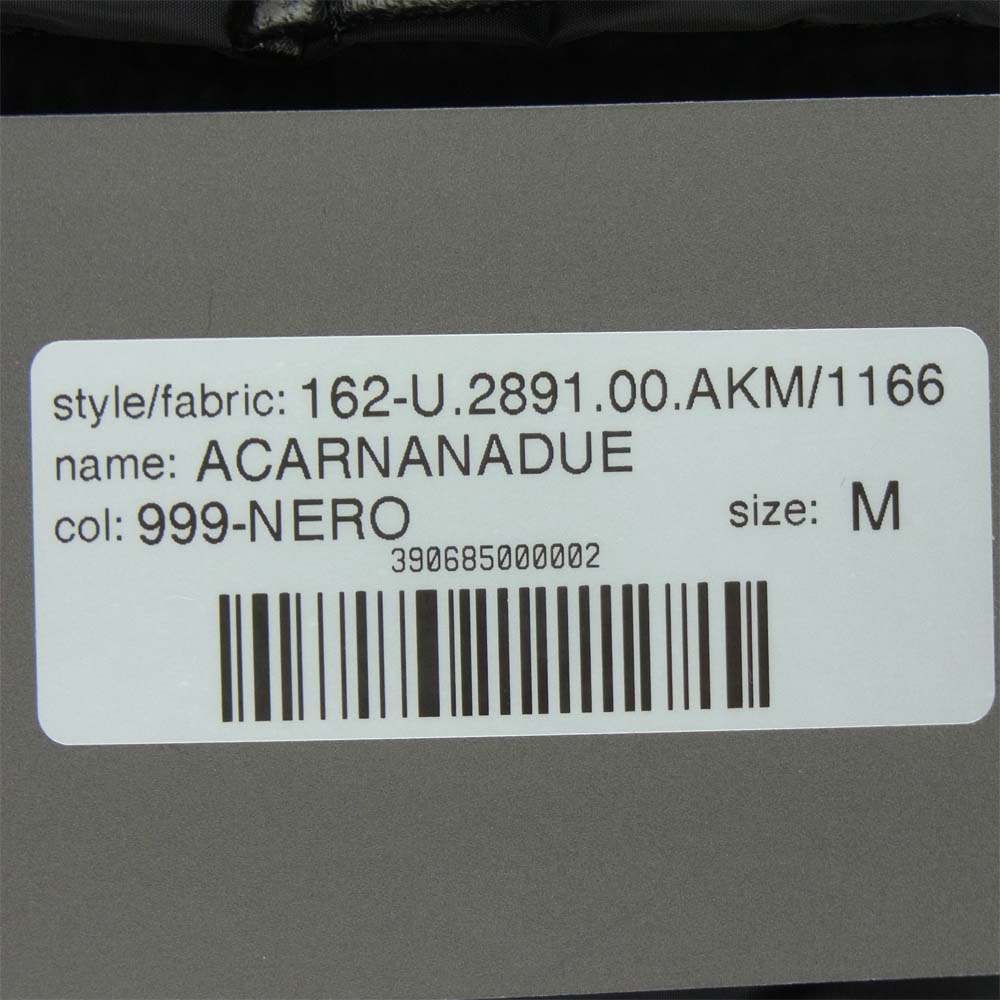 AKM エイケイエム DUVETICA デュベティカ ACARNANADUE パイピング M-65 ナイロン ダウン ジャケット ブラック系 M【美品】【中古】