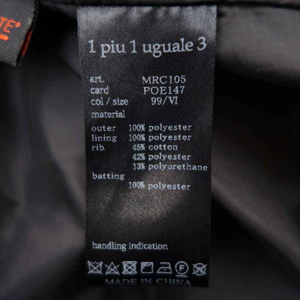 1piu1uguale3 ウノピュウノウグァーレトレ MRC105 NEXT WRAP HOODED BLACK THERMOLITE 中綿 ラップ コート ブラック系 VI【美品】【中古】