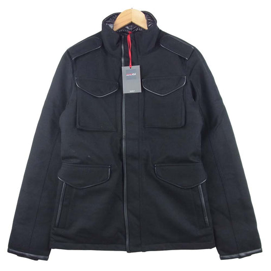 AKM エイケイエム DUVETICA デュベティカ ACARNANADUE パイピング M-65 ウール ダウン ジャケット ブラック系 M【新古品】【未使用】【中古】