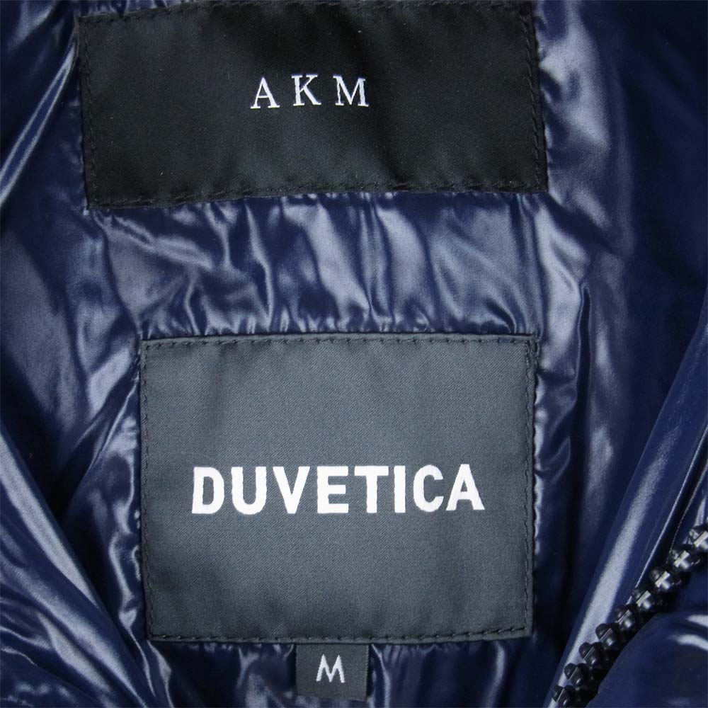 AKM エイケイエム DUVETICA デュベティカ AIN 切替 バイカラー ナイロン ダウン ジャケット ネイビー系 レッド系 M【新古品】【未使用】【中古】