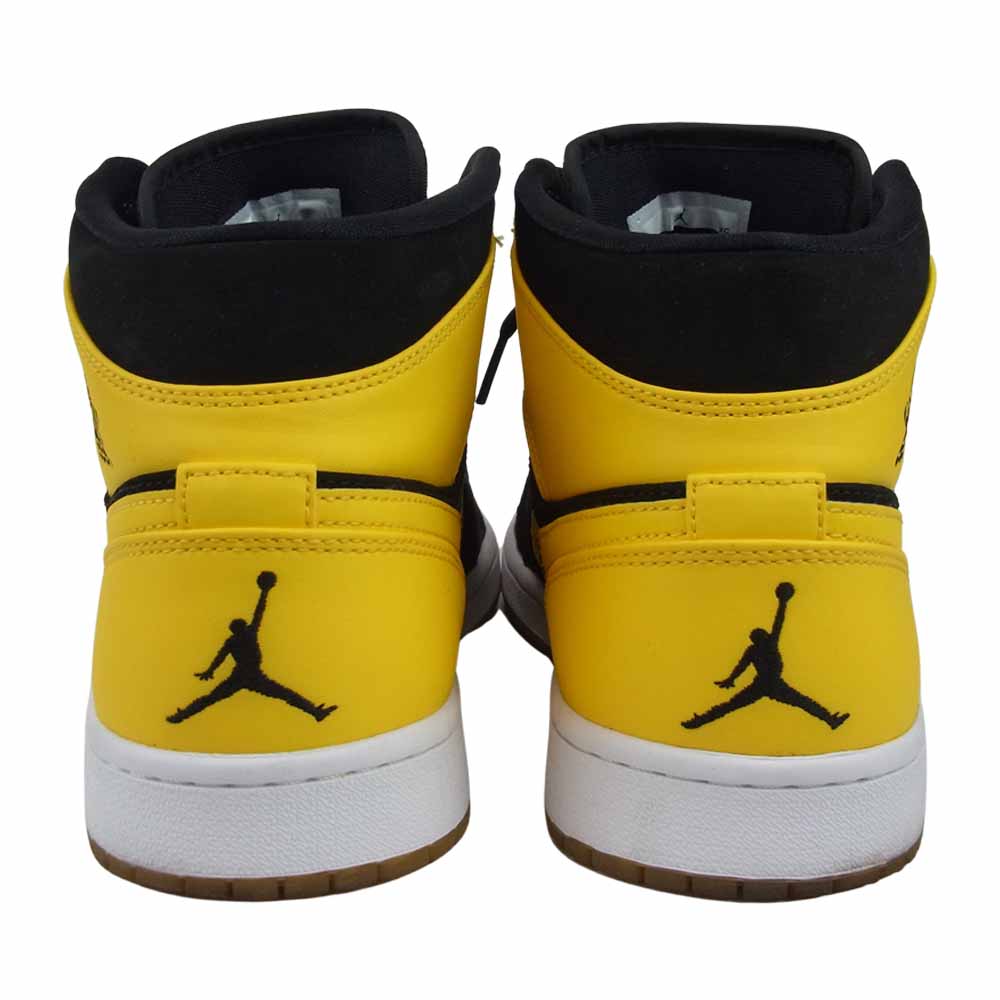 NIKE ナイキ 554724-035  AIR JORDAN 1 RETRO MID エア ジョーダン 1 レトロ ミッド ブラック系 イエロー系 27.5㎝【美品】【中古】