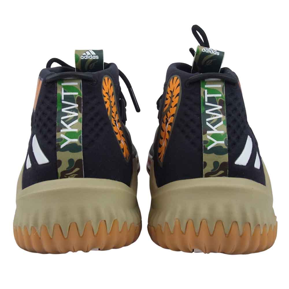 A BATHING APE アベイシングエイプ AP9974 adidas アディダス DAME4 BAPE CAMO PACK ダム ダミアン リラード ベイプカモパック マルチカラー系 27㎝【美品】【中古】