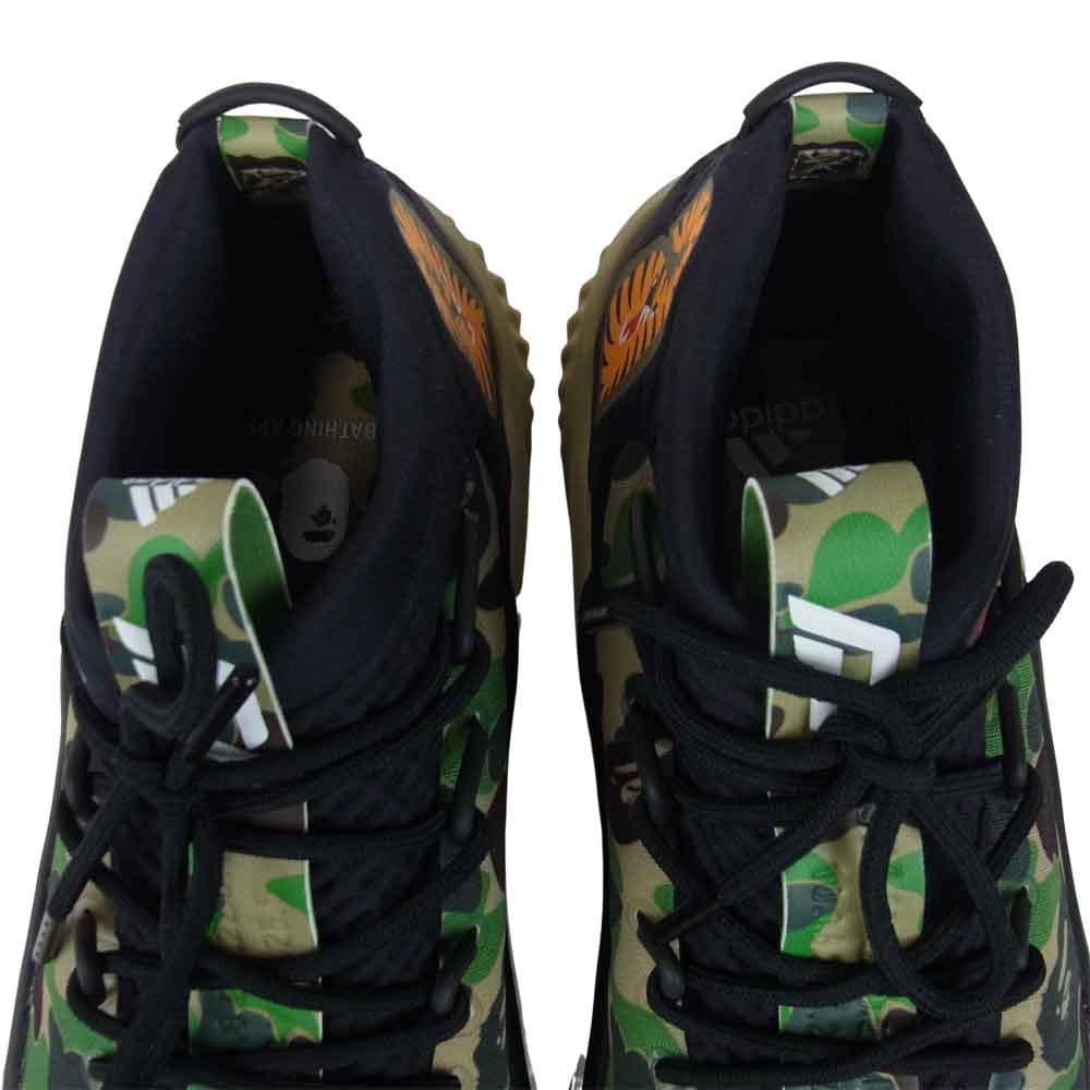 A BATHING APE アベイシングエイプ AP9974 adidas アディダス DAME4 BAPE CAMO PACK ダム ダミアン リラード ベイプカモパック マルチカラー系 27㎝【美品】【中古】