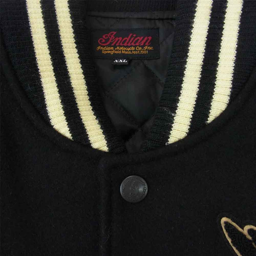 INDIAN インディアン × BETTY ベティ スタジアム ジャンパー ジャケット ブラック系 XXL【中古】