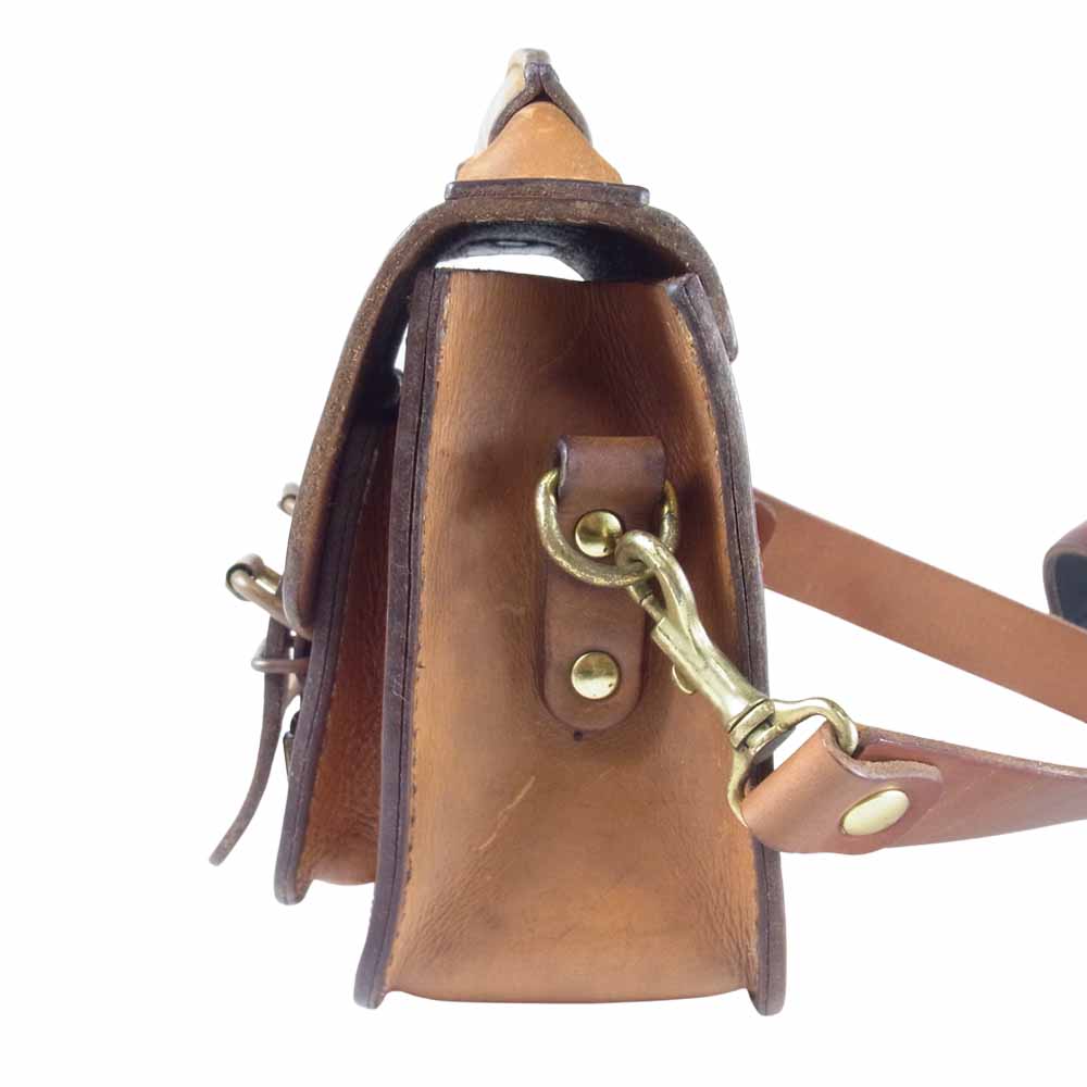 HERZ ヘルツ 2WAY レザー ショルダーバッグ ハンドバッグ ショルダー ハンド バッグ 日本製 ブラウン系【中古】
