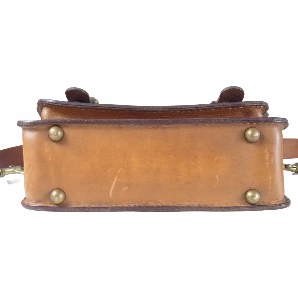 HERZ ヘルツ 2WAY レザー ショルダーバッグ ハンドバッグ ショルダー ハンド バッグ 日本製 ブラウン系【中古】