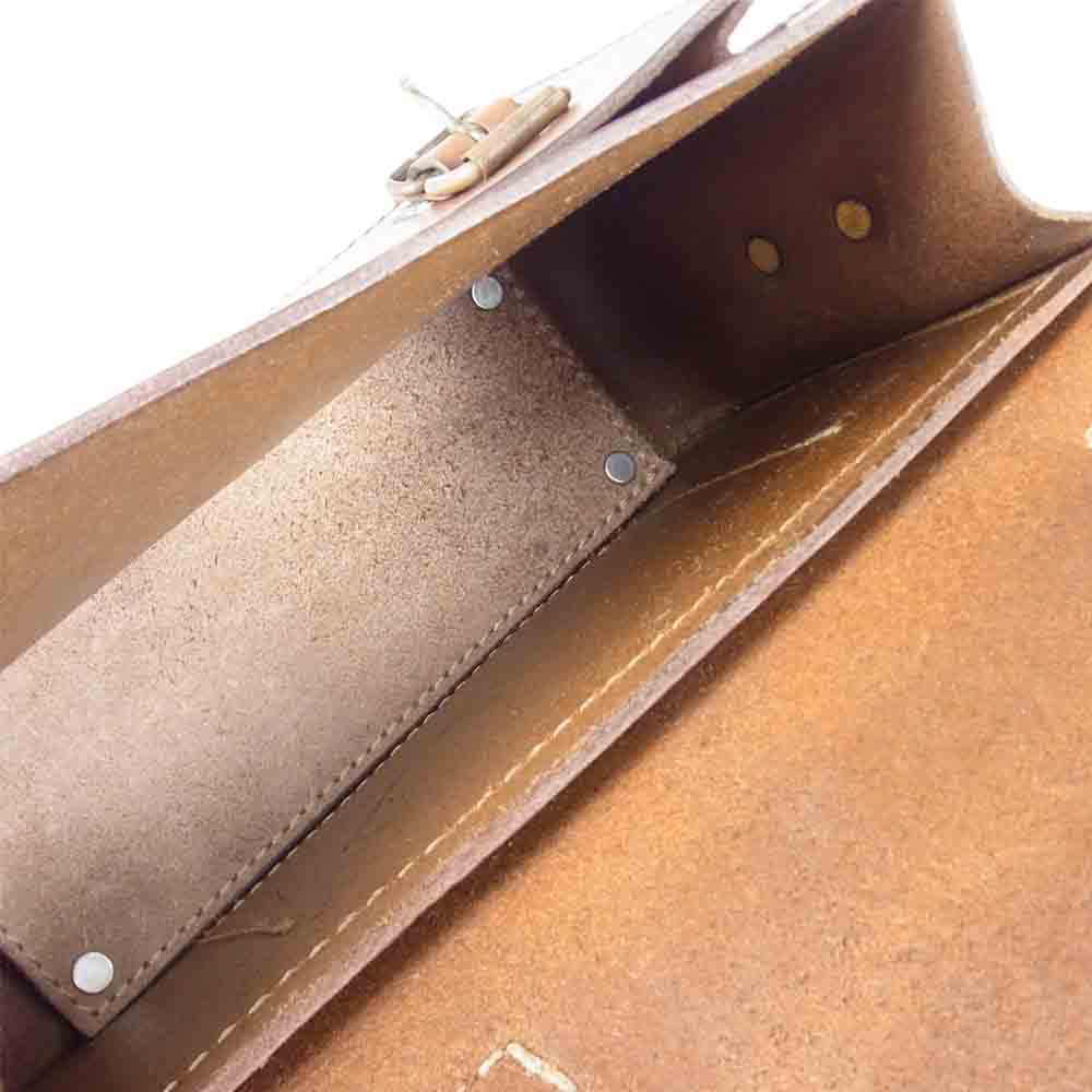 HERZ ヘルツ 2WAY レザー ショルダーバッグ ハンドバッグ ショルダー ハンド バッグ 日本製 ブラウン系【中古】