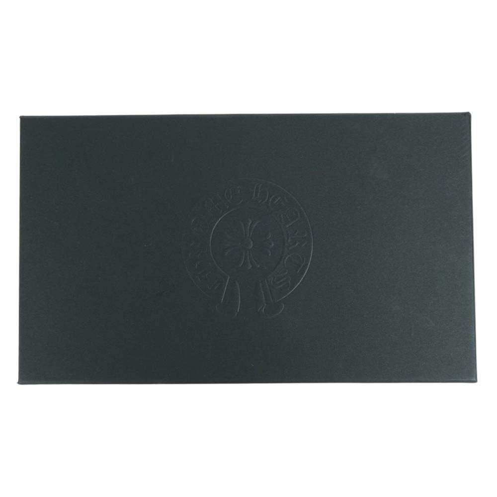 CHROME HEARTS クロムハーツ（原本有） WAVE MINI ウェーブ ミニ クロスボタン ウォレット ブラック系【極上美品】【中古】