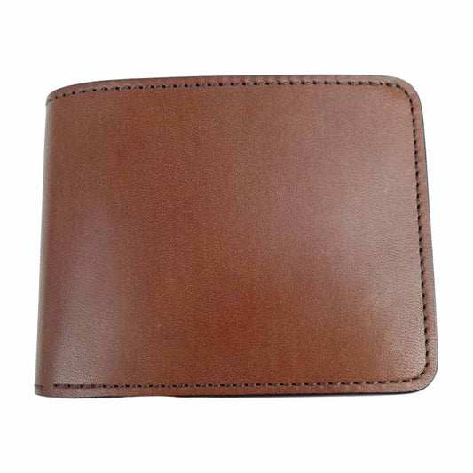 WILDSWANS ワイルドスワンズ WINGS フルグレイン ブライドルレザー ウィングス ダークステイン 二つ折り財布 ブラウン系【美品】【中古】