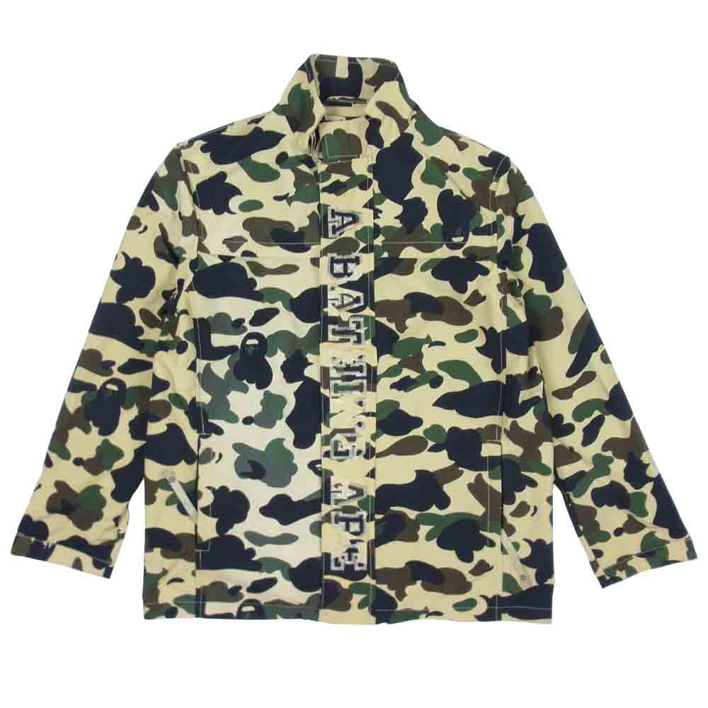 A BATHING APE アベイシングエイプ 1st Camo ナイロン ジャケット 迷彩 カモ ベージュ系 M【中古】
