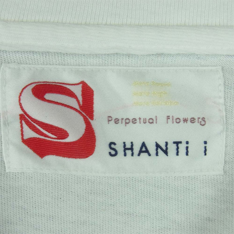 シャンティ SH4-T01 Perpetual Flowers プリント 半袖 Tシャツ コットン 日本製 ホワイト系 L【中古】