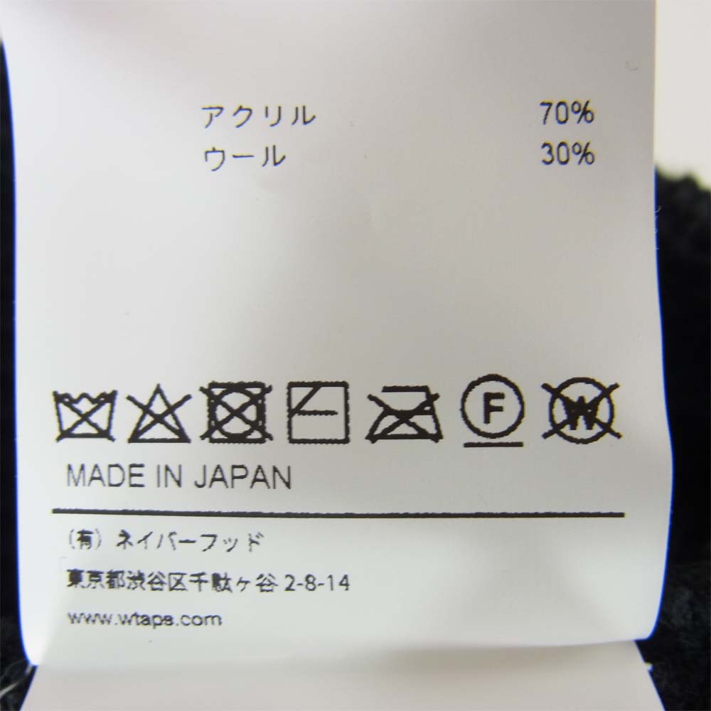 WTAPS ダブルタップス 202MATD-HT01 BEANIE ビーニー ニット帽 ブラック系 F【中古】