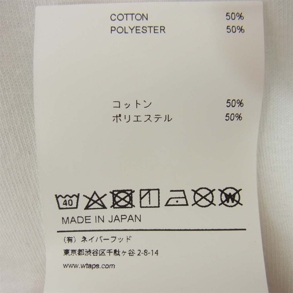 WTAPS ダブルタップス 202ATDT-CSM01 HOME BASE SS COPO ホーム ベース タグ 刺繍 Tシャツ ホワイト系 02【中古】