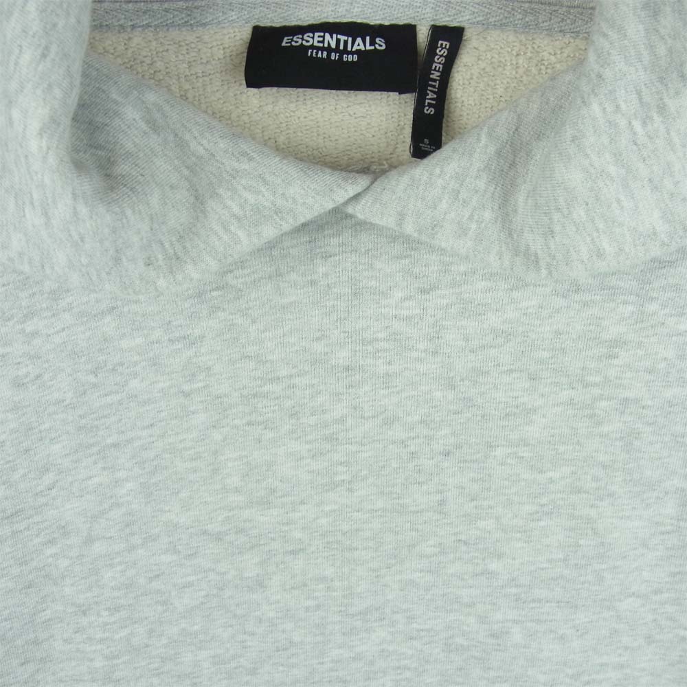 FEAR OF GOD フィアオブゴッド ESSENTIALS エッセンシャルズ バック ロゴ パーカー ライトグレー系 S【中古】