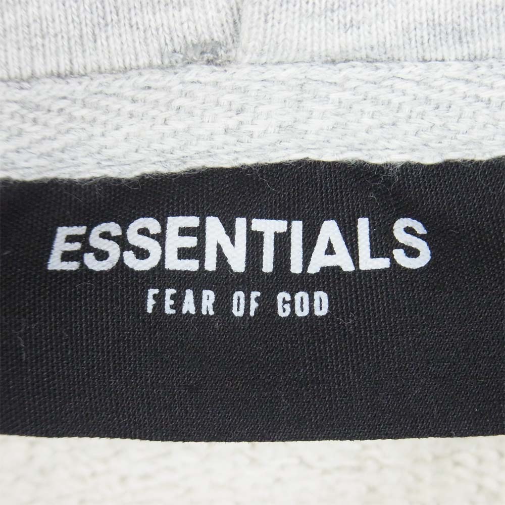 FEAR OF GOD フィアオブゴッド ESSENTIALS エッセンシャルズ バック ロゴ パーカー ライトグレー系 S【中古】