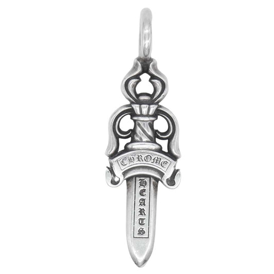 CHROME HEARTS クロムハーツ（原本無） ダブルダガー ペンダント シルバー系【中古】