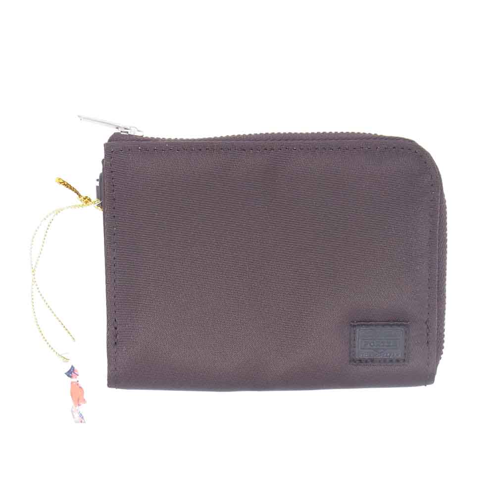PORTER ポーター LIFT リフト L字ファスナー 財布 ダークブラウン系【極上美品】【中古】