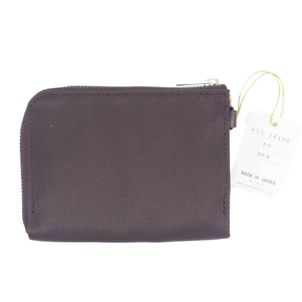 PORTER ポーター LIFT リフト L字ファスナー 財布 ダークブラウン系【極上美品】【中古】