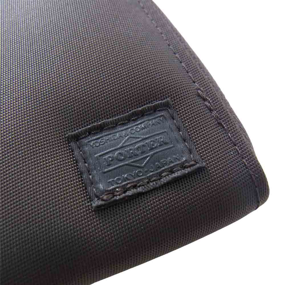 PORTER ポーター LIFT リフト L字ファスナー 財布 ダークブラウン系【極上美品】【中古】