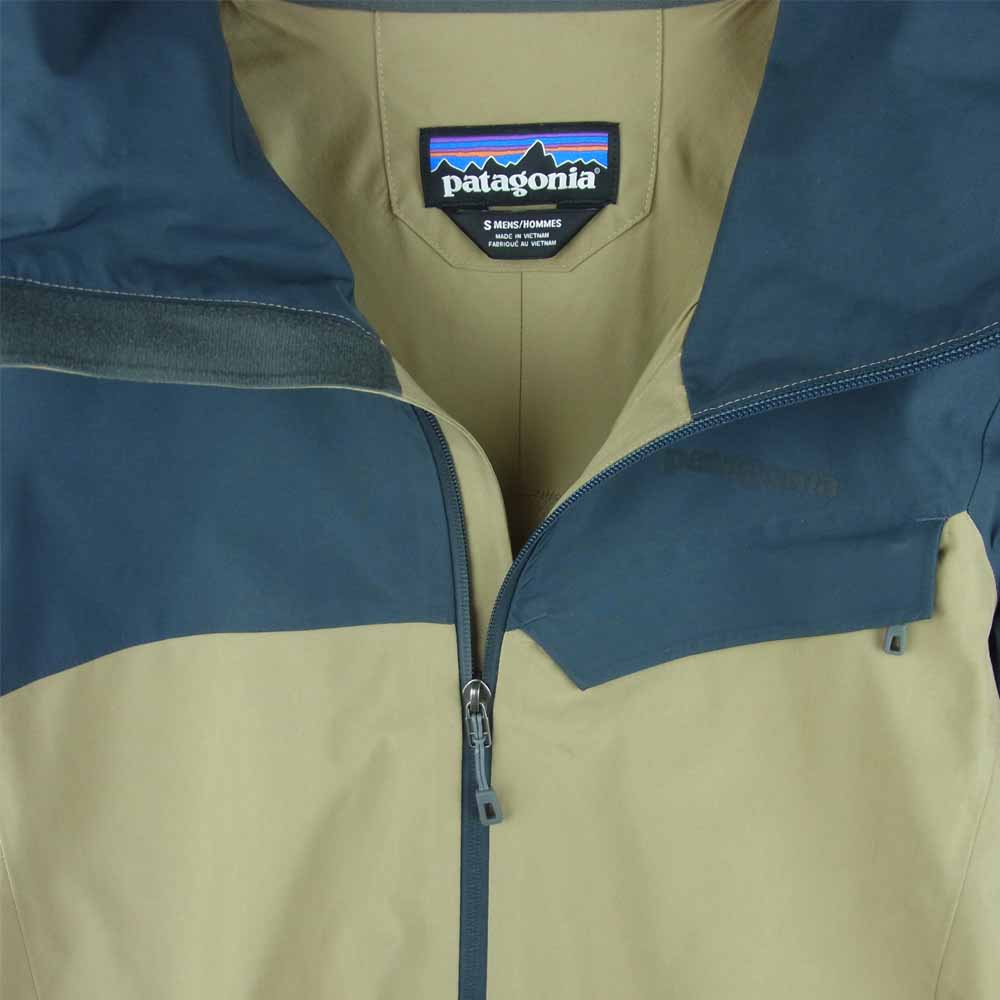 patagonia パタゴニア 17AW 31391 Powder Bowl Jacket GORE-TEX パウダー ボウル ゴアテックス ジャケット ネイビー系 ベージュ系 S【中古】