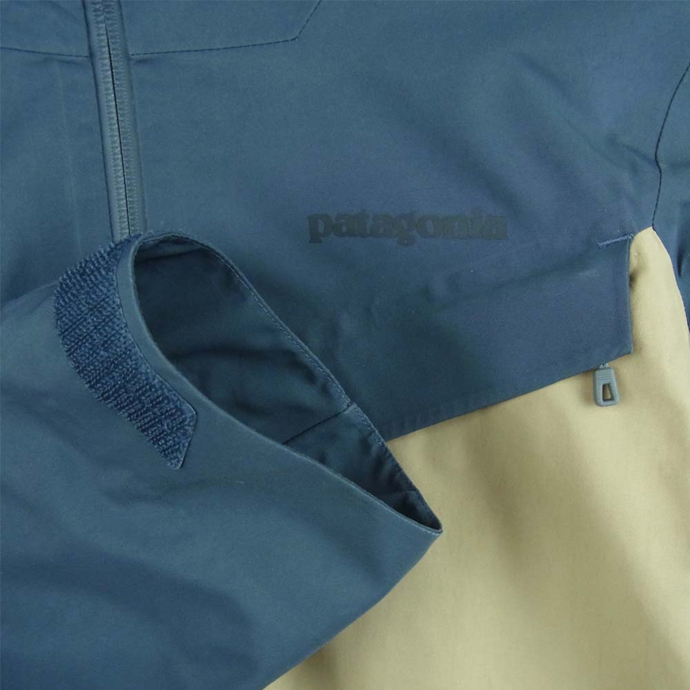 patagonia パタゴニア 17AW 31391 Powder Bowl Jacket GORE-TEX パウダー ボウル ゴアテックス ジャケット ネイビー系 ベージュ系 S【中古】