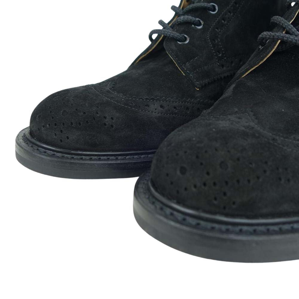 Tricker's トリッカーズ 250819 モルトン ブラックスエード ダイナイト ソール ブーツ ブラック系 9【新古品】【未使用】【中古】