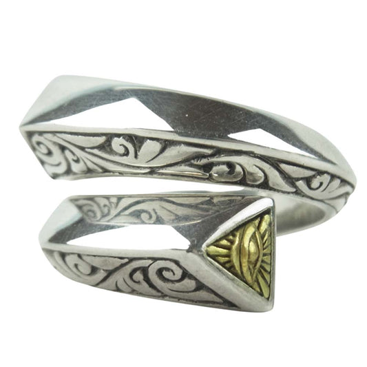 ZOCALO ソカロ EYE OF PROVIDENCE SPIRAL RING アイ オブ プロビデンス スパイラル リング シルバー系 13号【中古】
