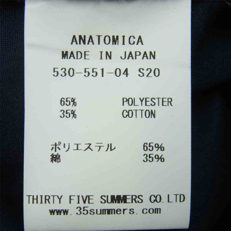 ANATOMICA アナトミカ 530-551-04 TRIM FIT PANTS トリムフィット スラックス パンツ ネイビー系 29【新古品】【未使用】【中古】