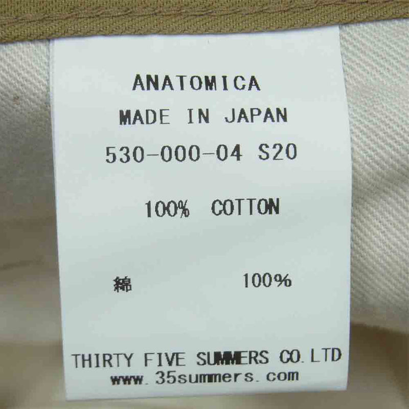 ANATOMICA アナトミカ 530-000-04 CHINO II コットン 日本製 チノ パンツ ベージュ系 28【新古品】【未使用】【中古】