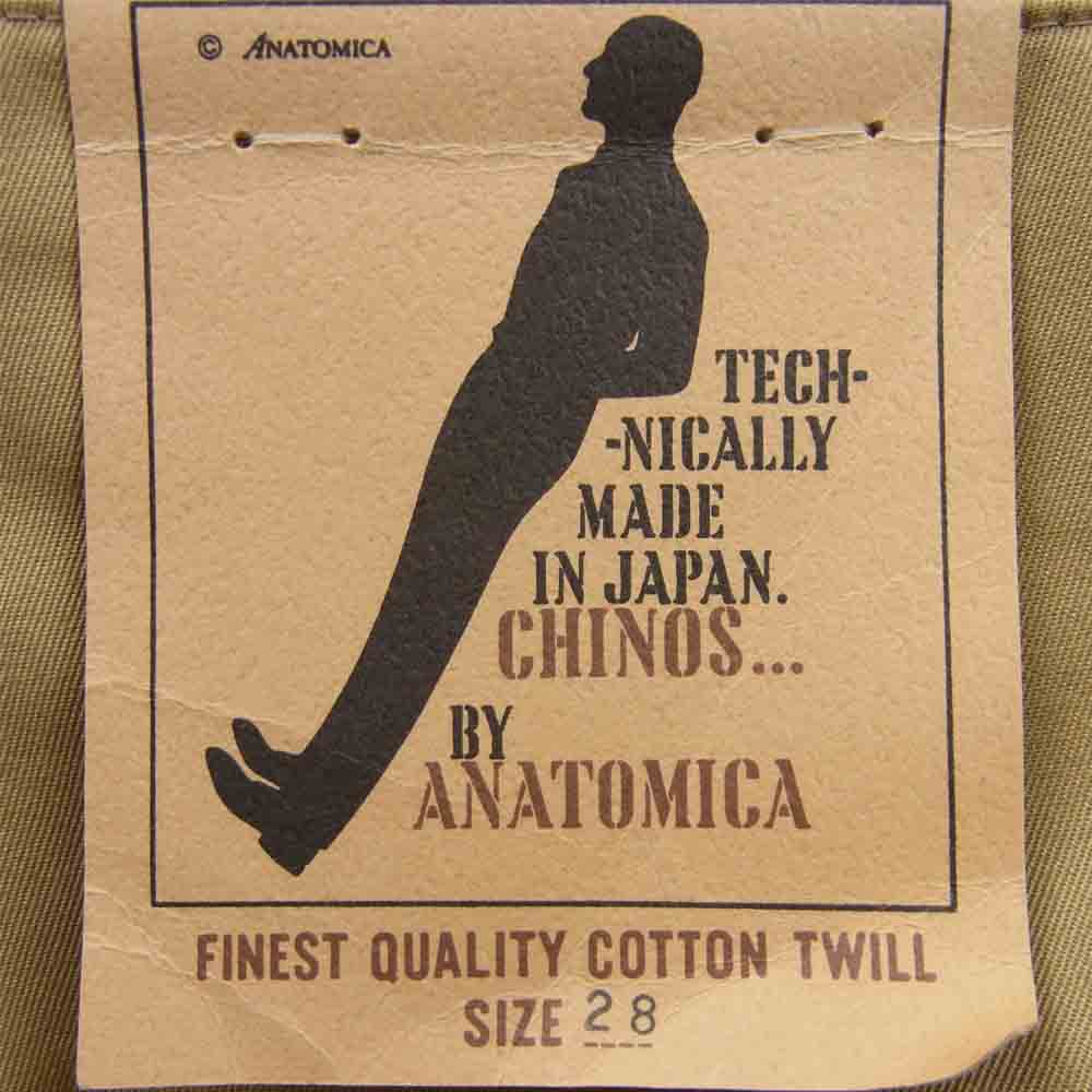 ANATOMICA アナトミカ 530-000-04 CHINO II コットン 日本製 チノ パンツ ベージュ系 28【新古品】【未使用】【中古】
