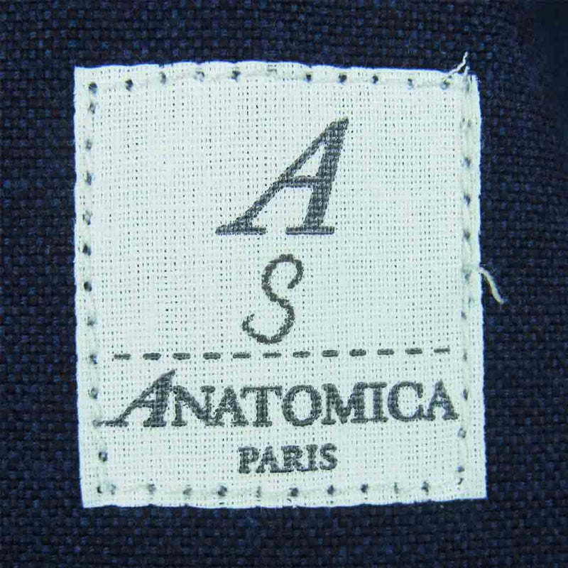 ANATOMICA アナトミカ 丸襟 カバーオールジャケット コットン フランス製 ダークネイビー系 S【中古】