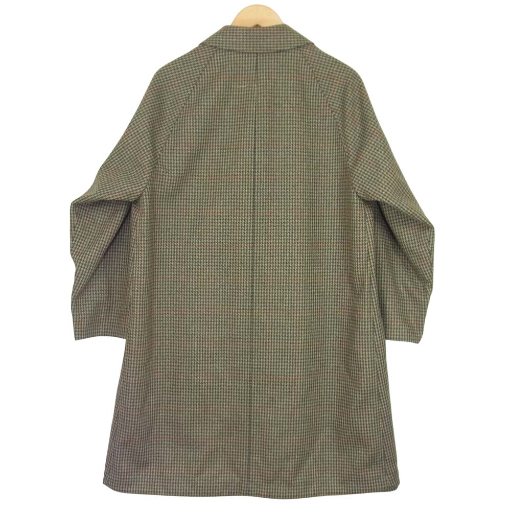 ANATOMICA アナトミカ 20AW 530-552-02 SINGLE RAGLAN リバーシブル チェック シングルラグランコート モスグリーン系 38【極上美品】【中古】