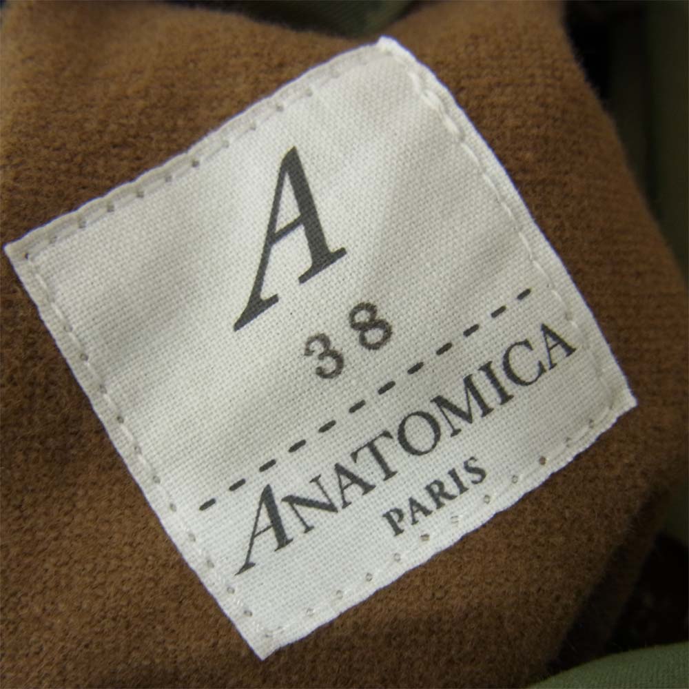 ANATOMICA アナトミカ 20AW 530-552-02 SINGLE RAGLAN リバーシブル チェック シングルラグランコート モスグリーン系 38【極上美品】【中古】