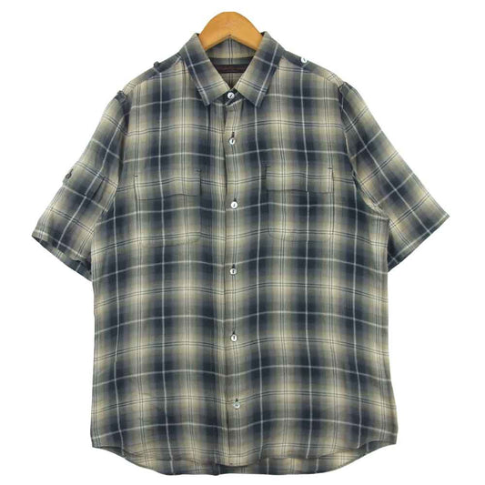 UNDERCOVER アンダーカバー 7S292-SH16 コットン チェック 半袖 シャツ 日本製 グレー系 2【中古】