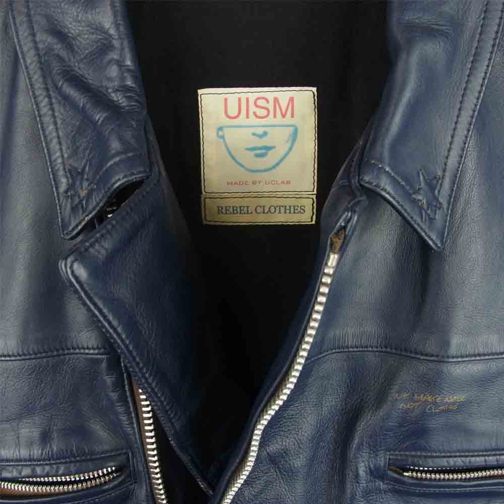 UNDERCOVER アンダーカバー 17AW UCS9204-2 WELCOME TO FEAR CITY OS ダブルライダースジャケット ダークネイビー系 2【美品】【中古】