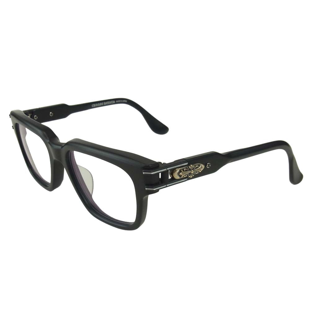 CHROME HEARTS クロムハーツ（原本無） 国内正規取扱店ギャランティ付属 BULGE MBK フローラルクロス アイウェア 眼鏡 サングラス ブラック系 53□20ー150【中古】